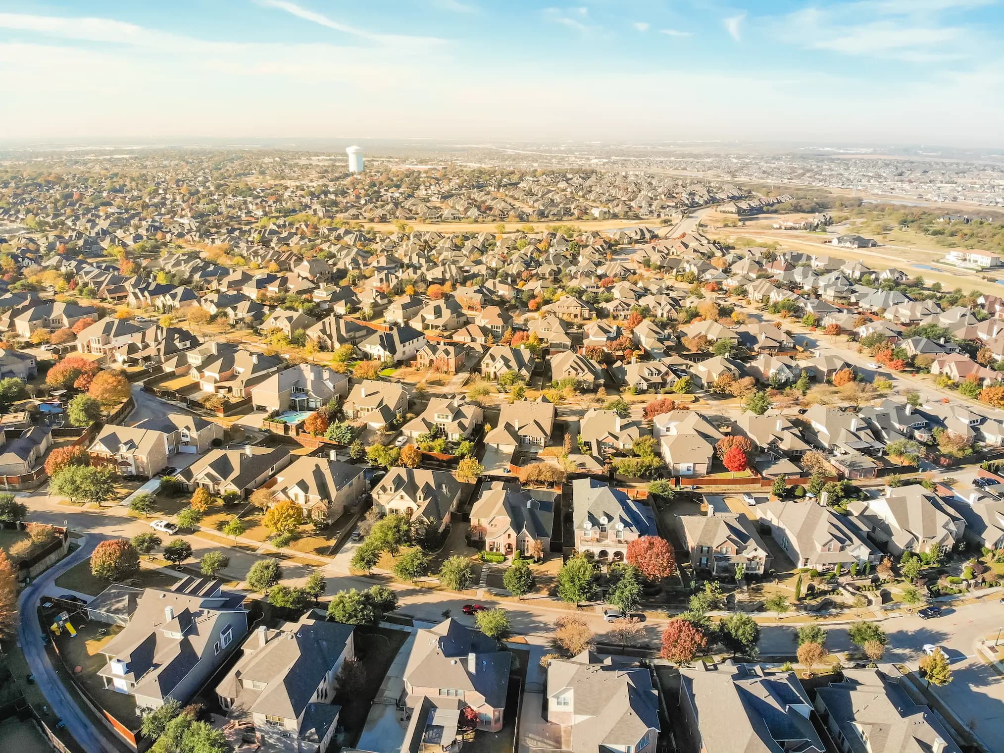 Crew members finishing a commercial concrete pour in Allen, TX.